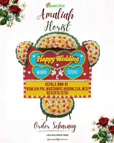 Papan Bunga Pernikahan Suka Pindah